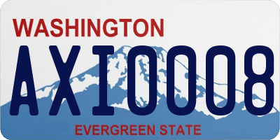 WA license plate AXI0008