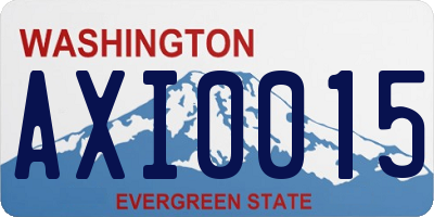 WA license plate AXI0015