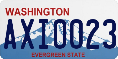 WA license plate AXI0023