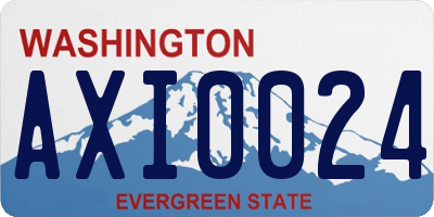 WA license plate AXI0024