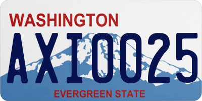 WA license plate AXI0025
