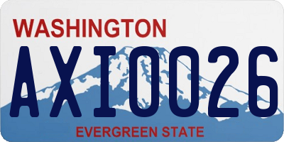 WA license plate AXI0026