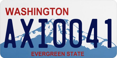 WA license plate AXI0041