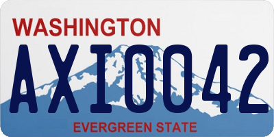 WA license plate AXI0042