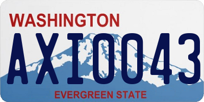 WA license plate AXI0043