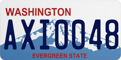WA license plate AXI0048