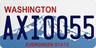 WA license plate AXI0055