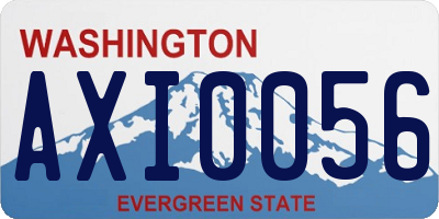 WA license plate AXI0056
