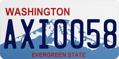 WA license plate AXI0058