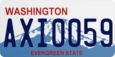 WA license plate AXI0059
