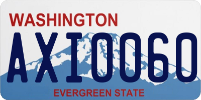 WA license plate AXI0060