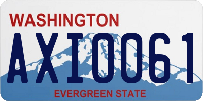 WA license plate AXI0061