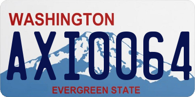 WA license plate AXI0064