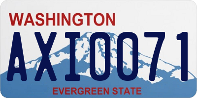 WA license plate AXI0071