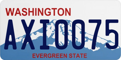 WA license plate AXI0075