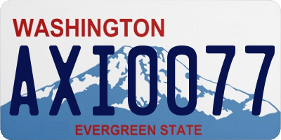 WA license plate AXI0077