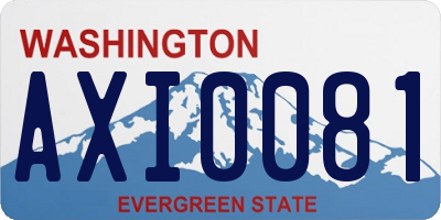 WA license plate AXI0081