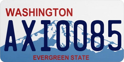 WA license plate AXI0085