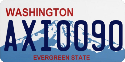 WA license plate AXI0090