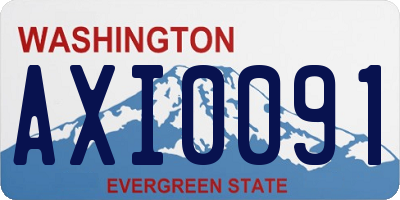 WA license plate AXI0091