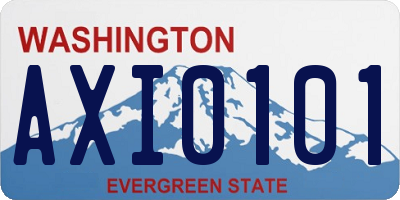 WA license plate AXI0101
