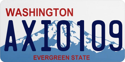 WA license plate AXI0109