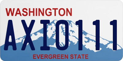 WA license plate AXI0111
