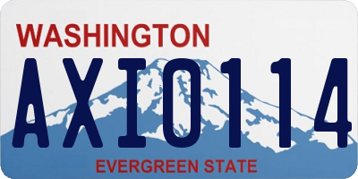 WA license plate AXI0114