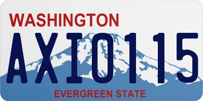 WA license plate AXI0115