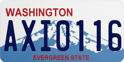 WA license plate AXI0116