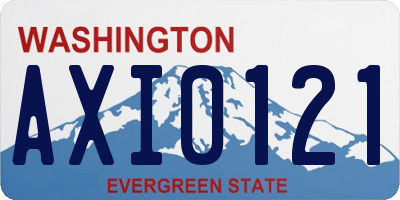 WA license plate AXI0121