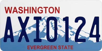 WA license plate AXI0124