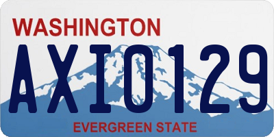 WA license plate AXI0129