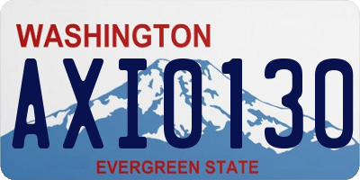 WA license plate AXI0130