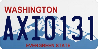 WA license plate AXI0131