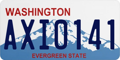 WA license plate AXI0141