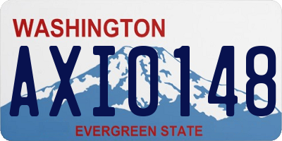 WA license plate AXI0148