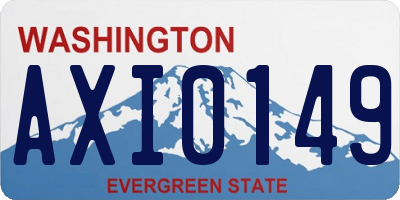 WA license plate AXI0149