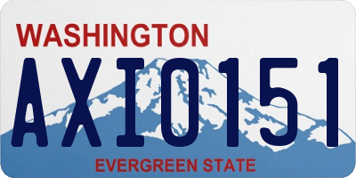 WA license plate AXI0151