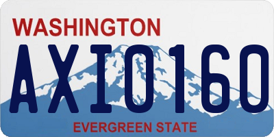 WA license plate AXI0160