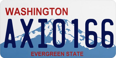 WA license plate AXI0166