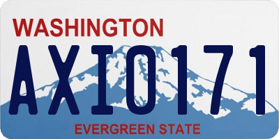 WA license plate AXI0171