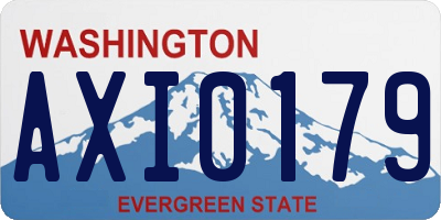 WA license plate AXI0179