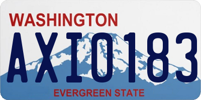 WA license plate AXI0183