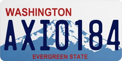 WA license plate AXI0184