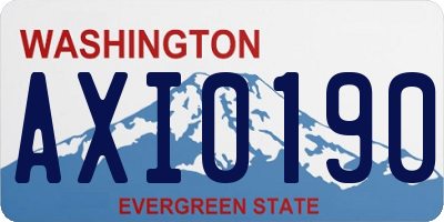 WA license plate AXI0190