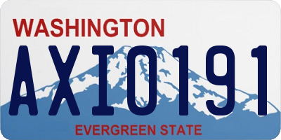 WA license plate AXI0191