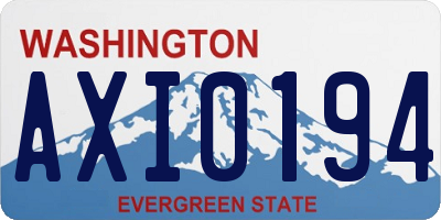WA license plate AXI0194