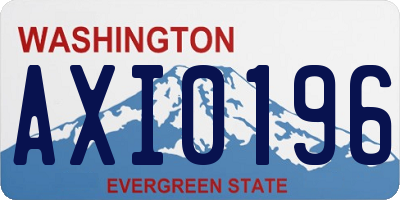 WA license plate AXI0196