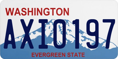 WA license plate AXI0197